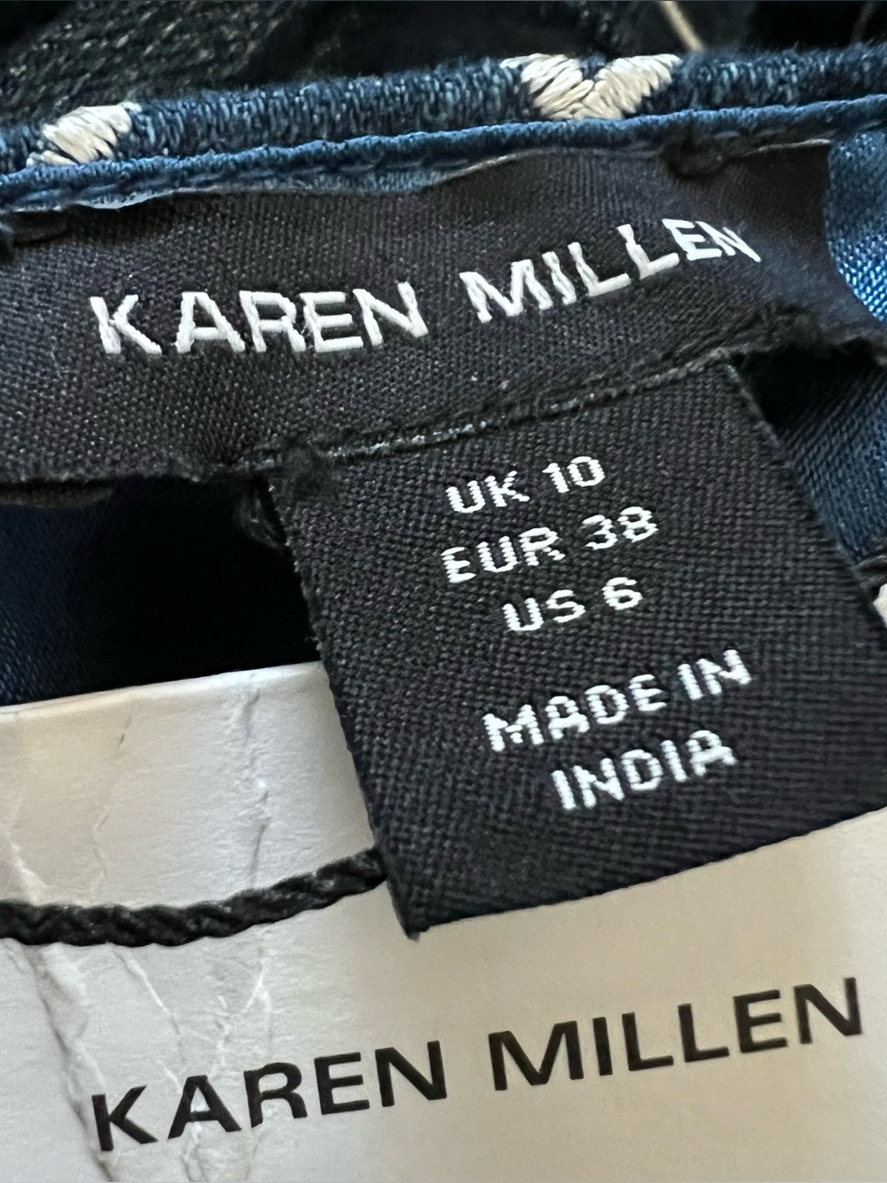 NWT Karen Millen Beaded Embellished Denim Woven Halter Midi Dress US 6 - Picture 15 of 16
